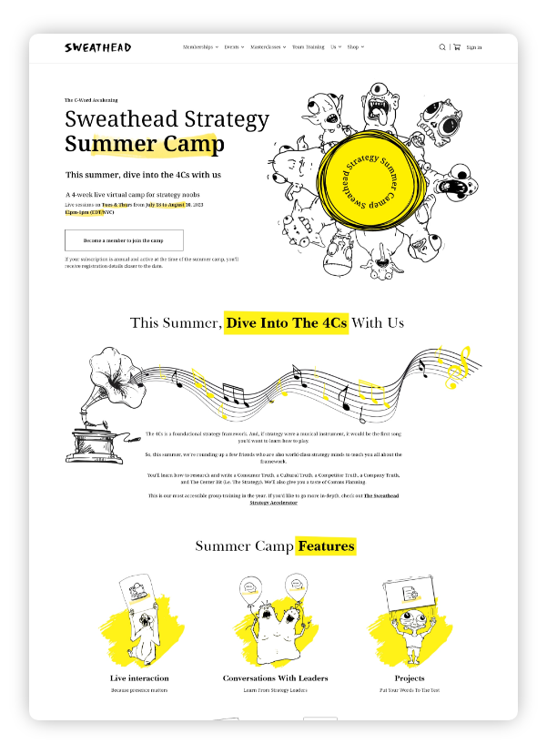 Sweathead web design