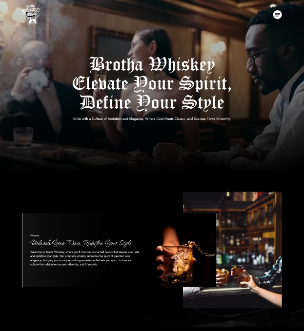 Brotha whiskey web design