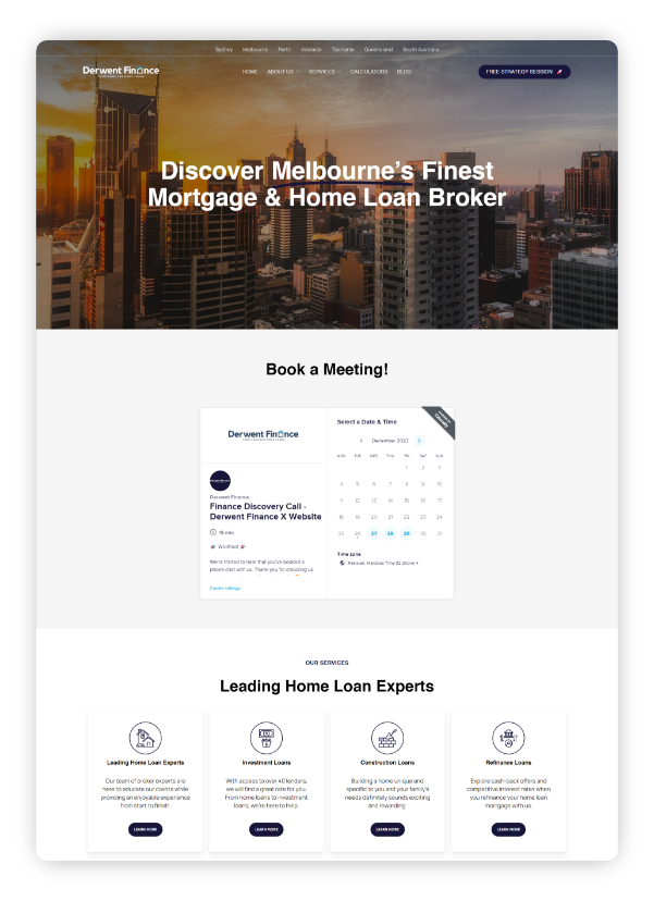 dewent finance Melbourne webpage